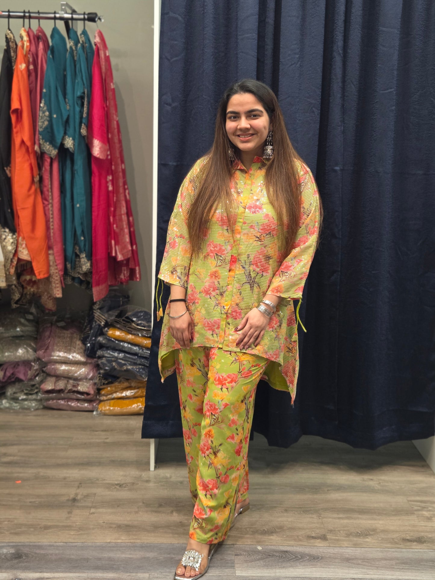 SEQUENCE GEORGETTE COORD SET