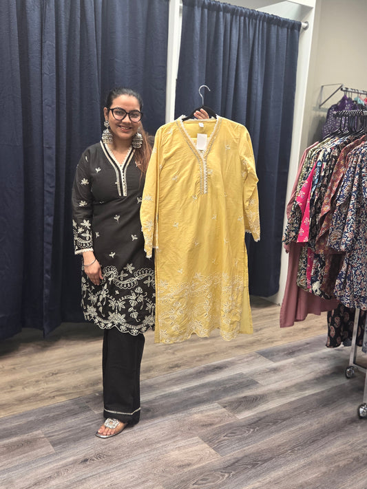 COTTON SCHIFFLI COORD SET