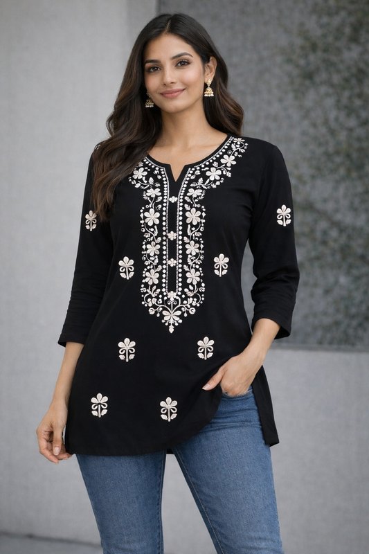 Chikankari Short Kurtis